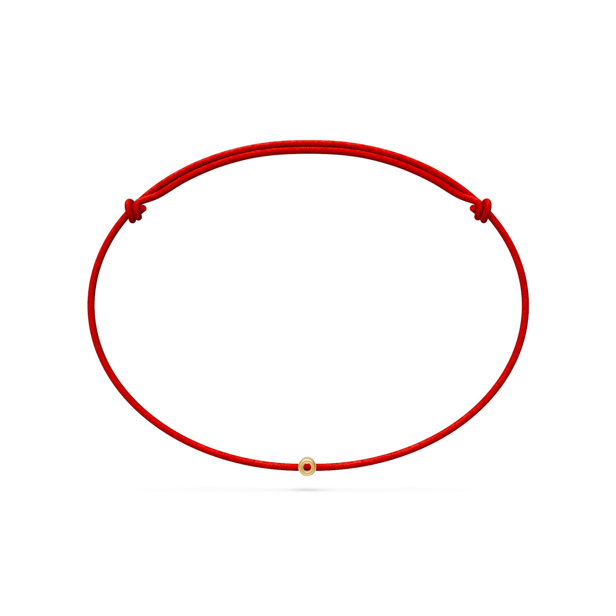 String Bracelet with Diamond in Yellow Gold