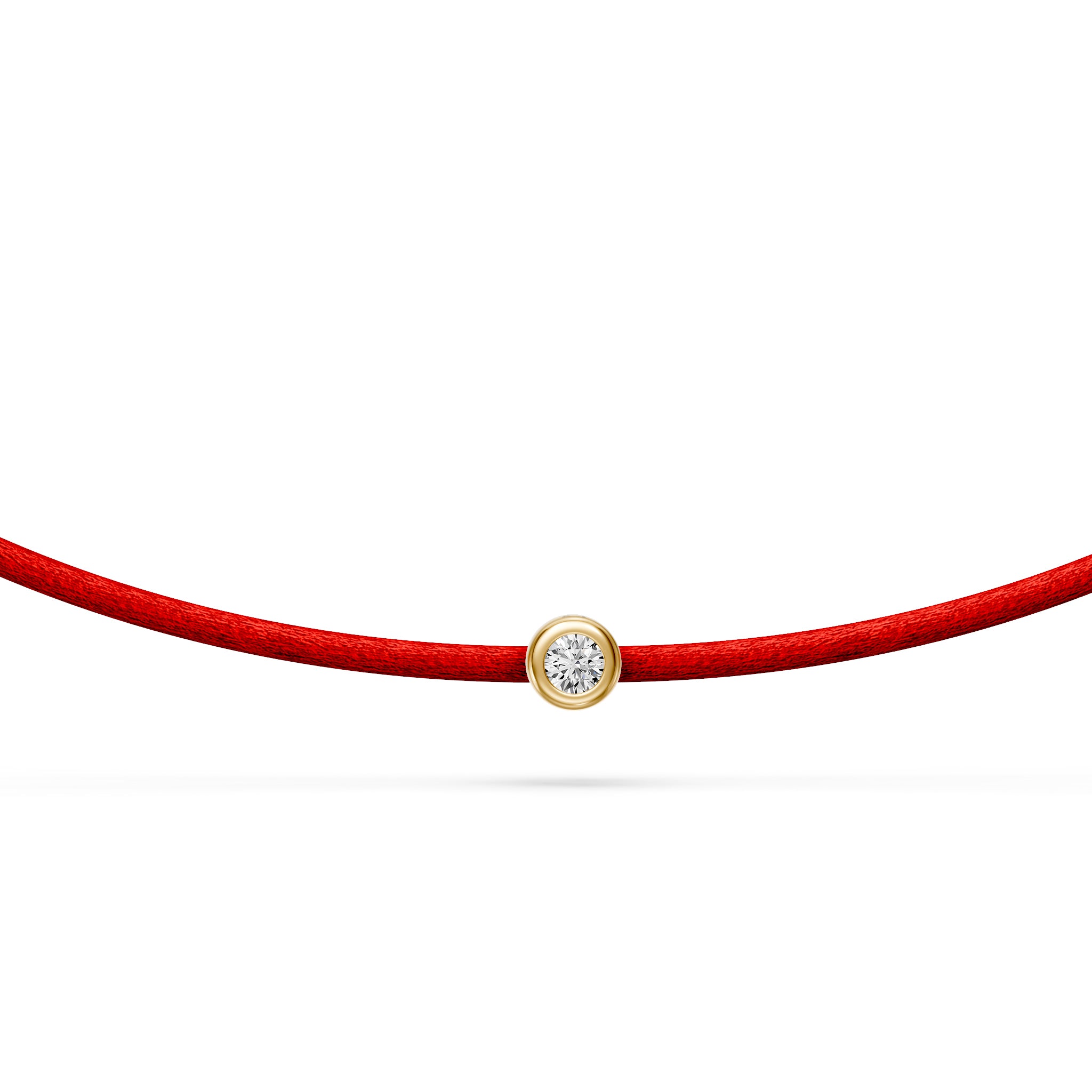 String Bracelet with Diamond in Yellow Gold