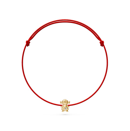 String bracelet with Diamond in Yellow Gold