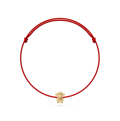 String bracelet with Diamond in Yellow Gold