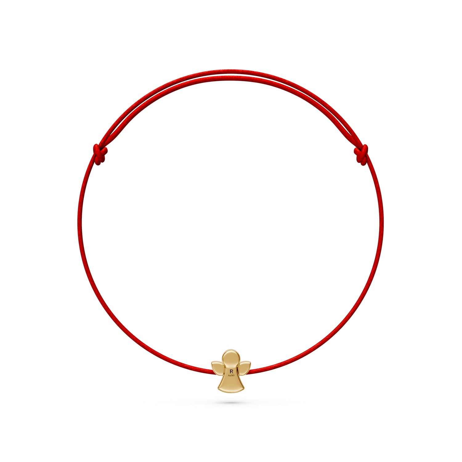 String Bracelet with Diamond in Yellow Gold "Angel"