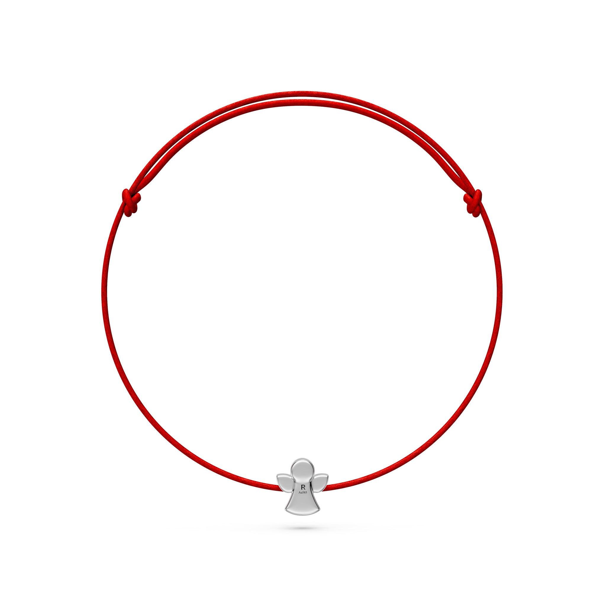 String Bracelet with Diamond in White Gold "Angel"