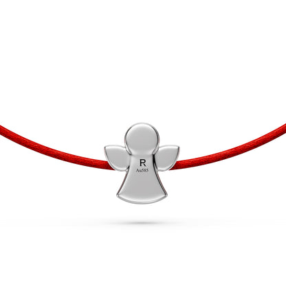 String Bracelet with Diamond in White Gold "Angel"