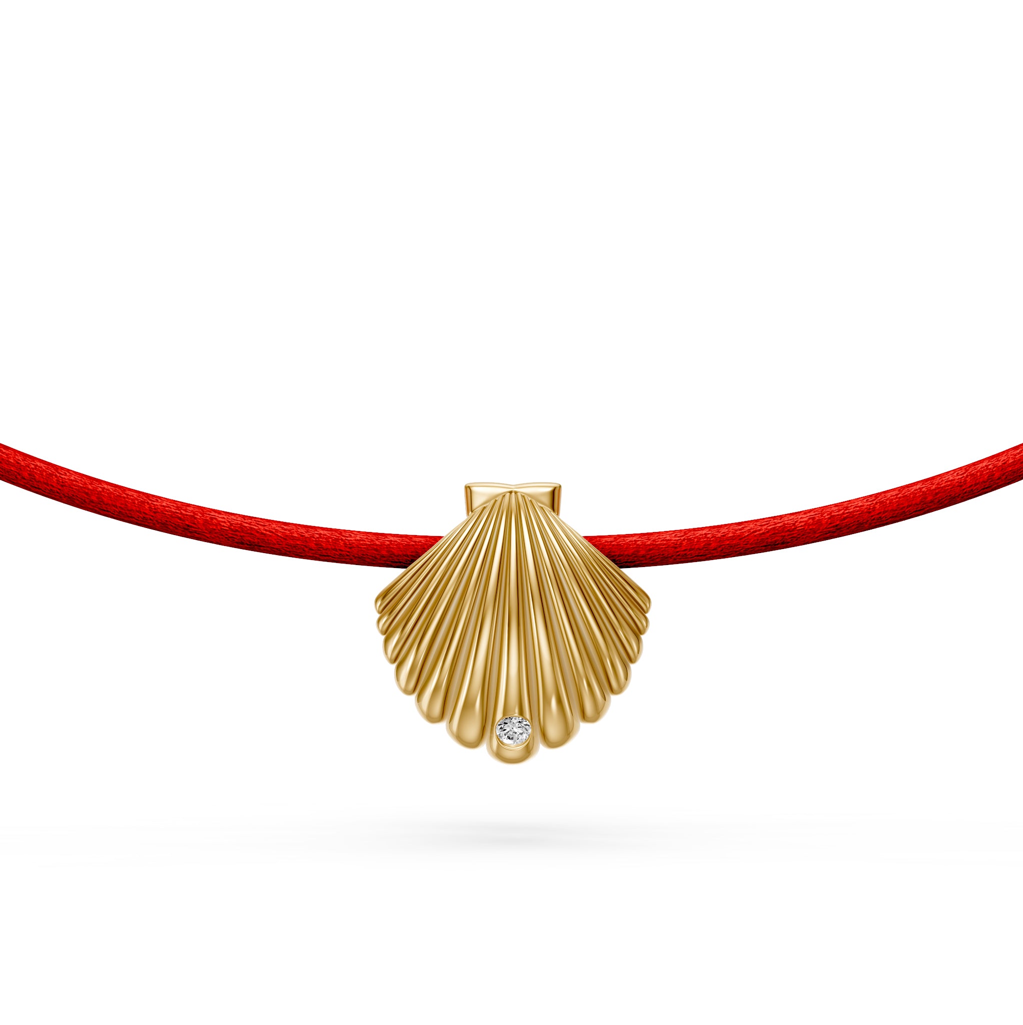 String Bracelet With Diamond in Yellow Gold