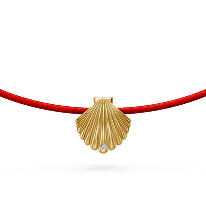 String Bracelet With Diamond in Yellow Gold