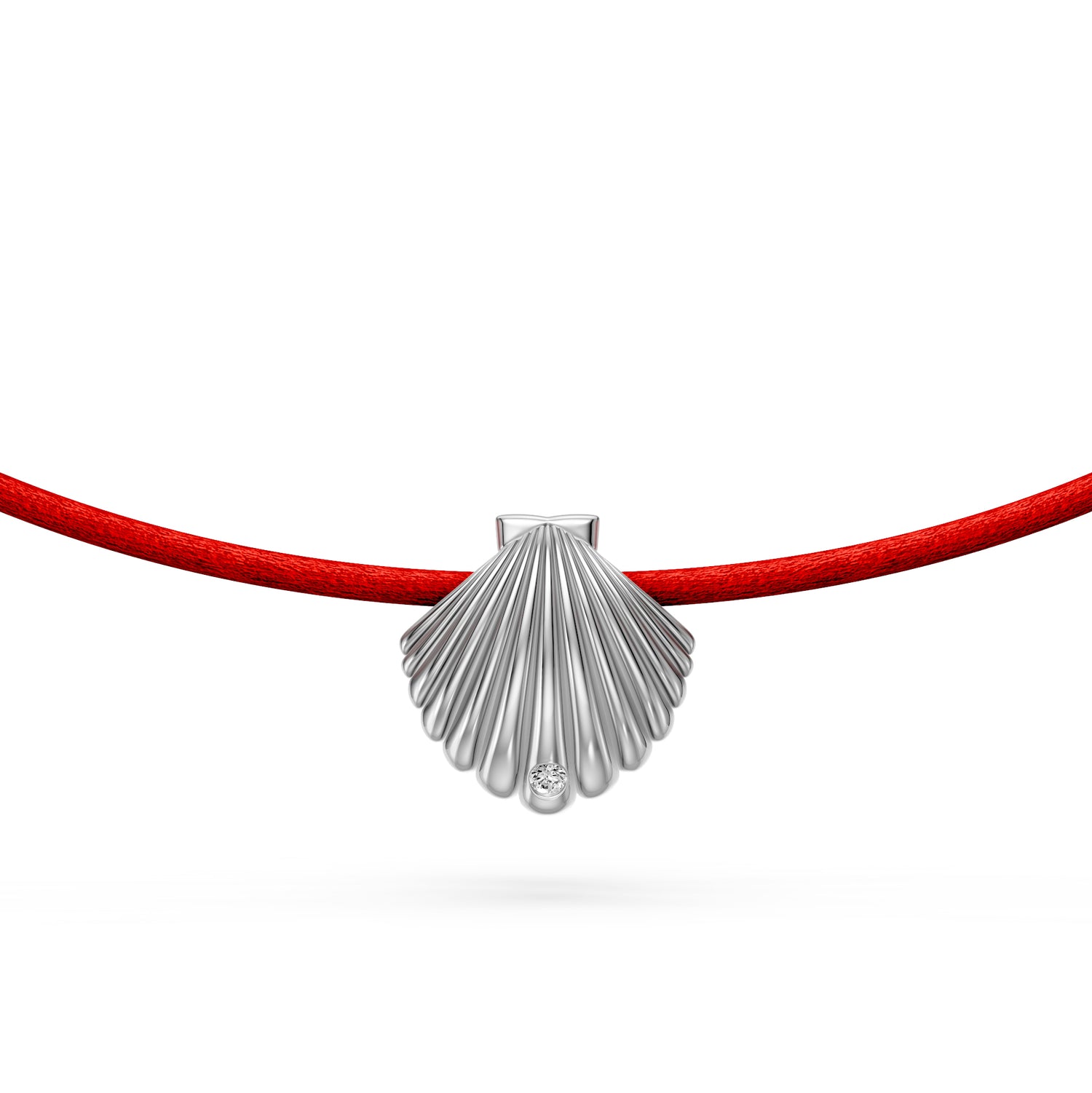 String Bracelet with Diamond in White Gold