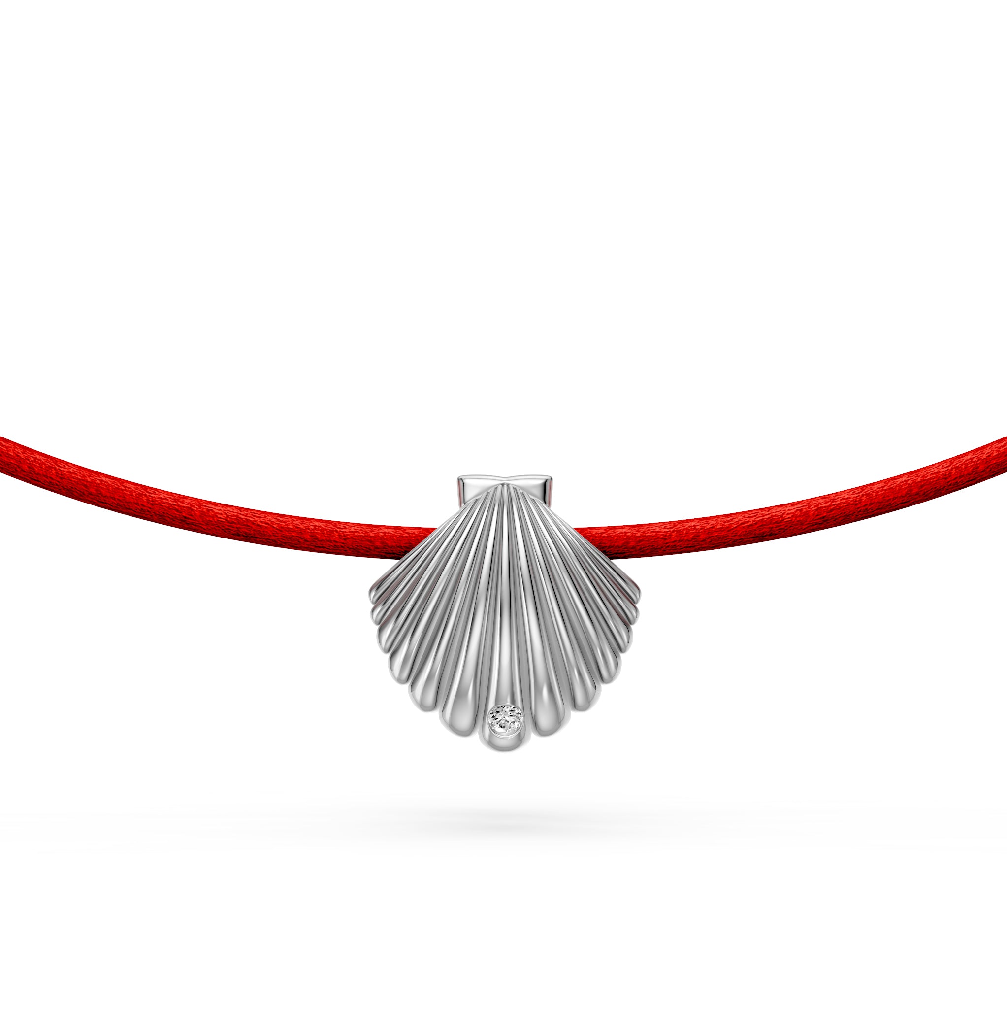 String Bracelet with Diamond in White Gold
