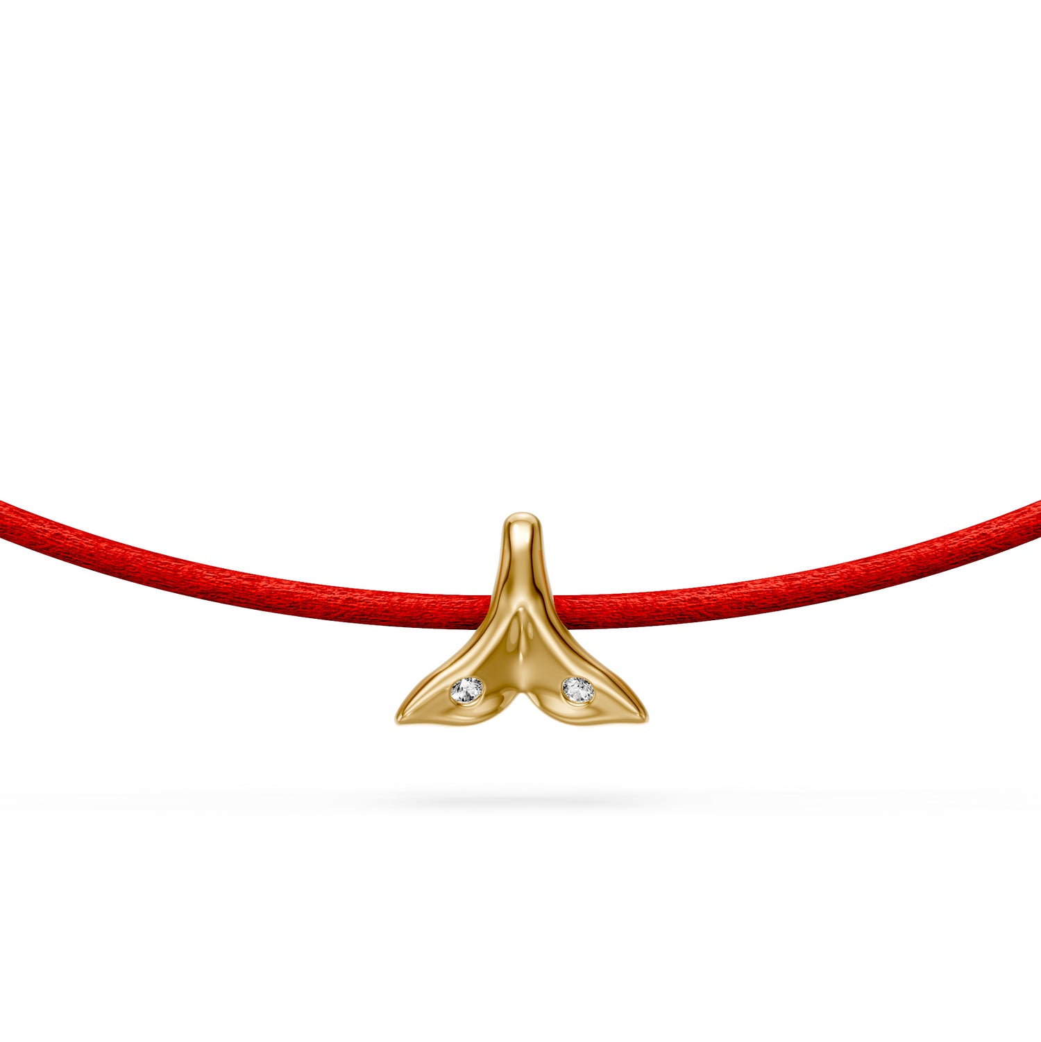String Bracelet With Diamond in Yellow Gold