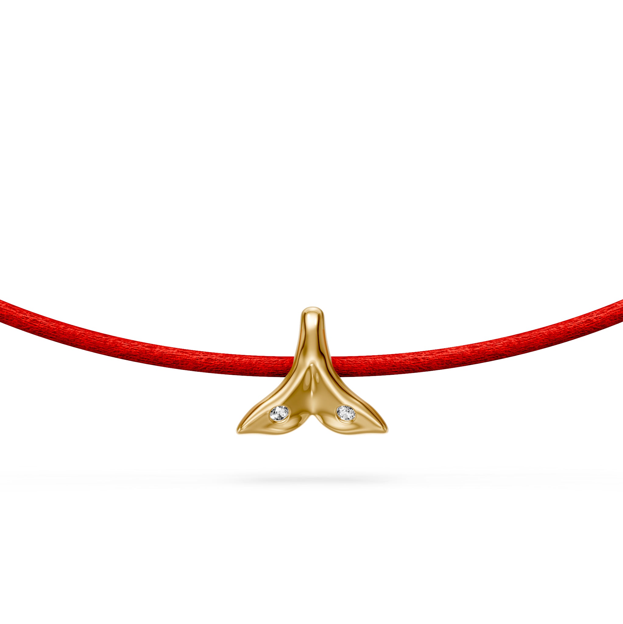 String Bracelet With Diamond in Yellow Gold