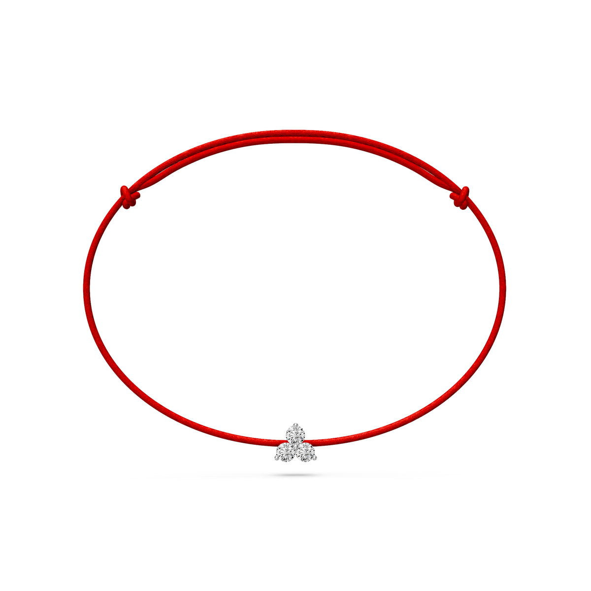 String bracelet with Diamond in White Gold