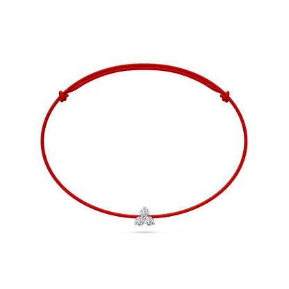 String bracelet with Diamond in White Gold