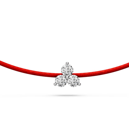String bracelet with Diamond in White Gold