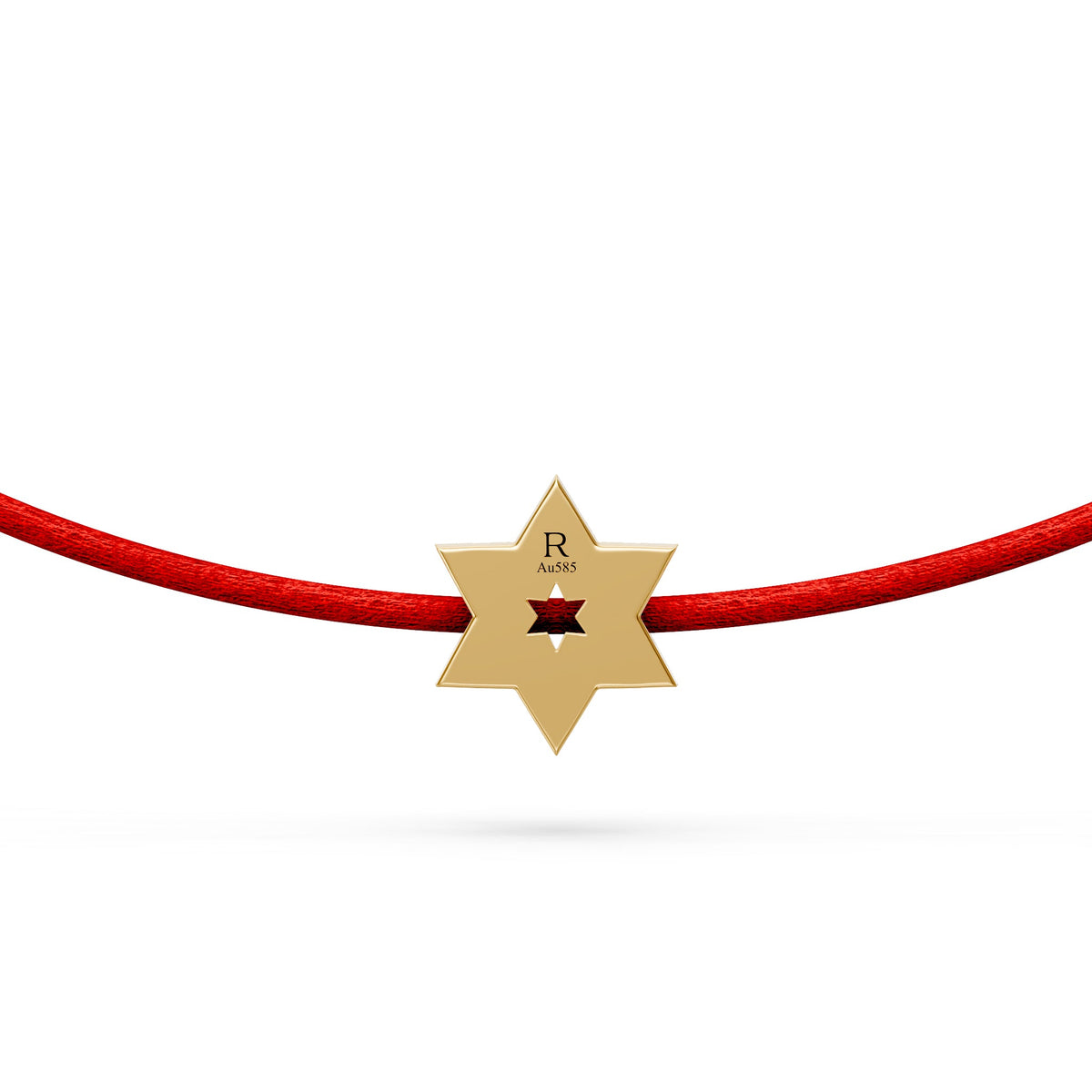 Siūlo apyrankė su geltonu auksu ir deimantu "Žvaigždė"