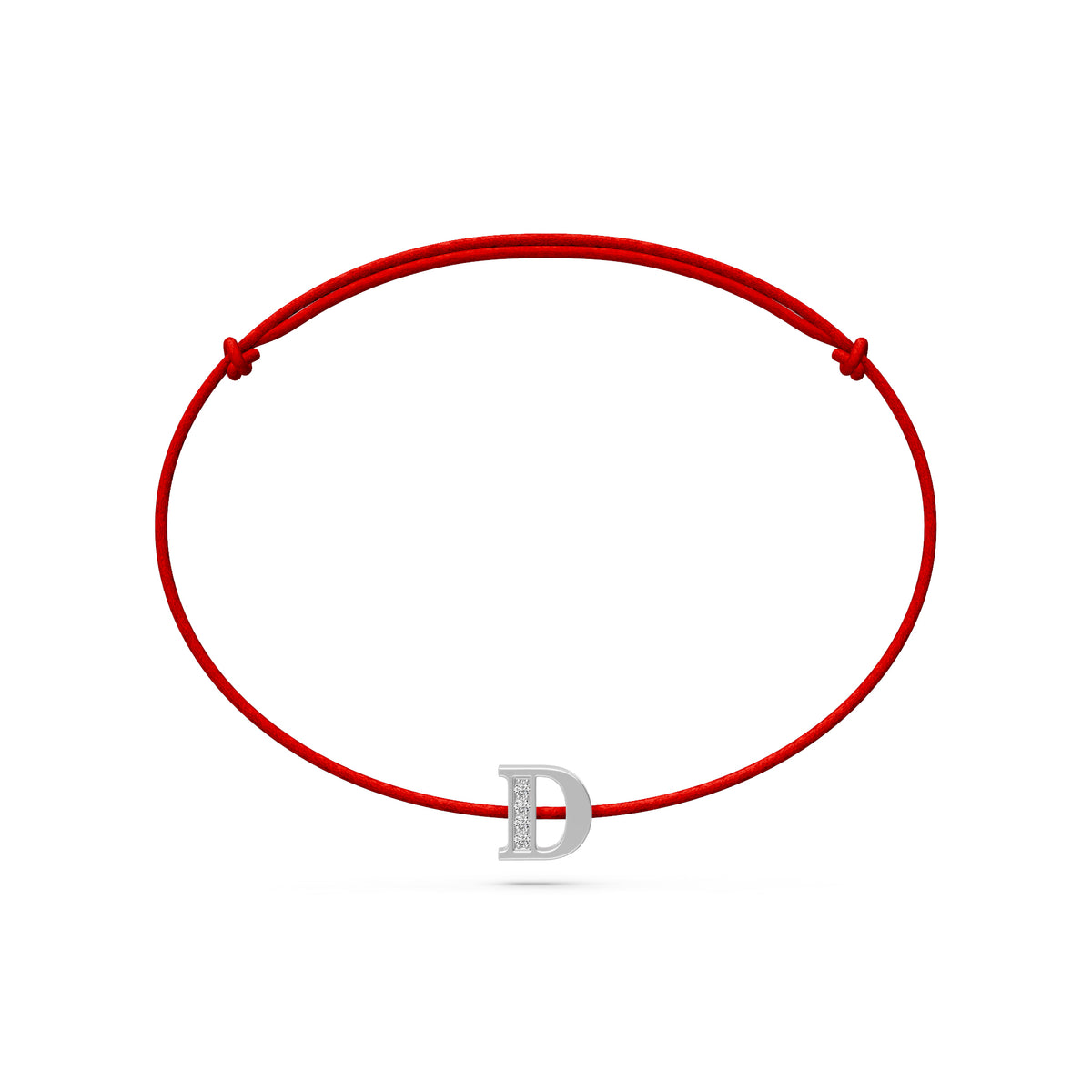 String bracelet with Diamond in White Gold