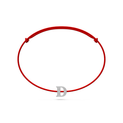String bracelet with Diamond in White Gold