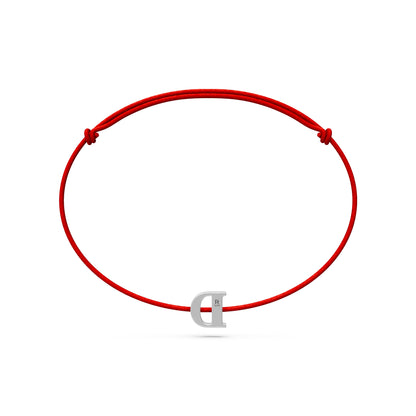 String bracelet with Diamond in White Gold