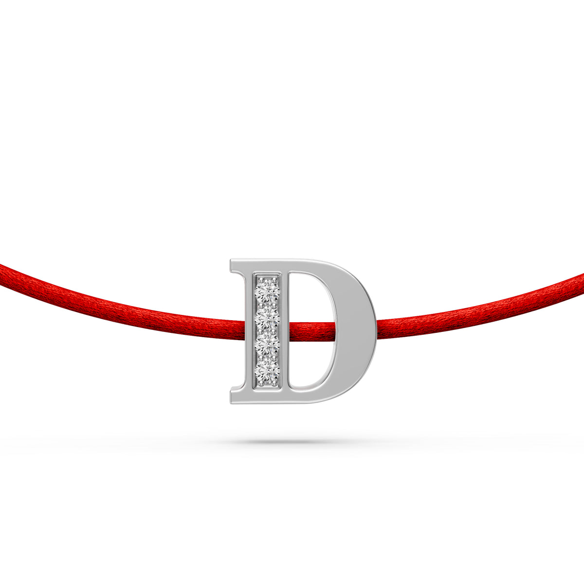 String bracelet with Diamond in White Gold