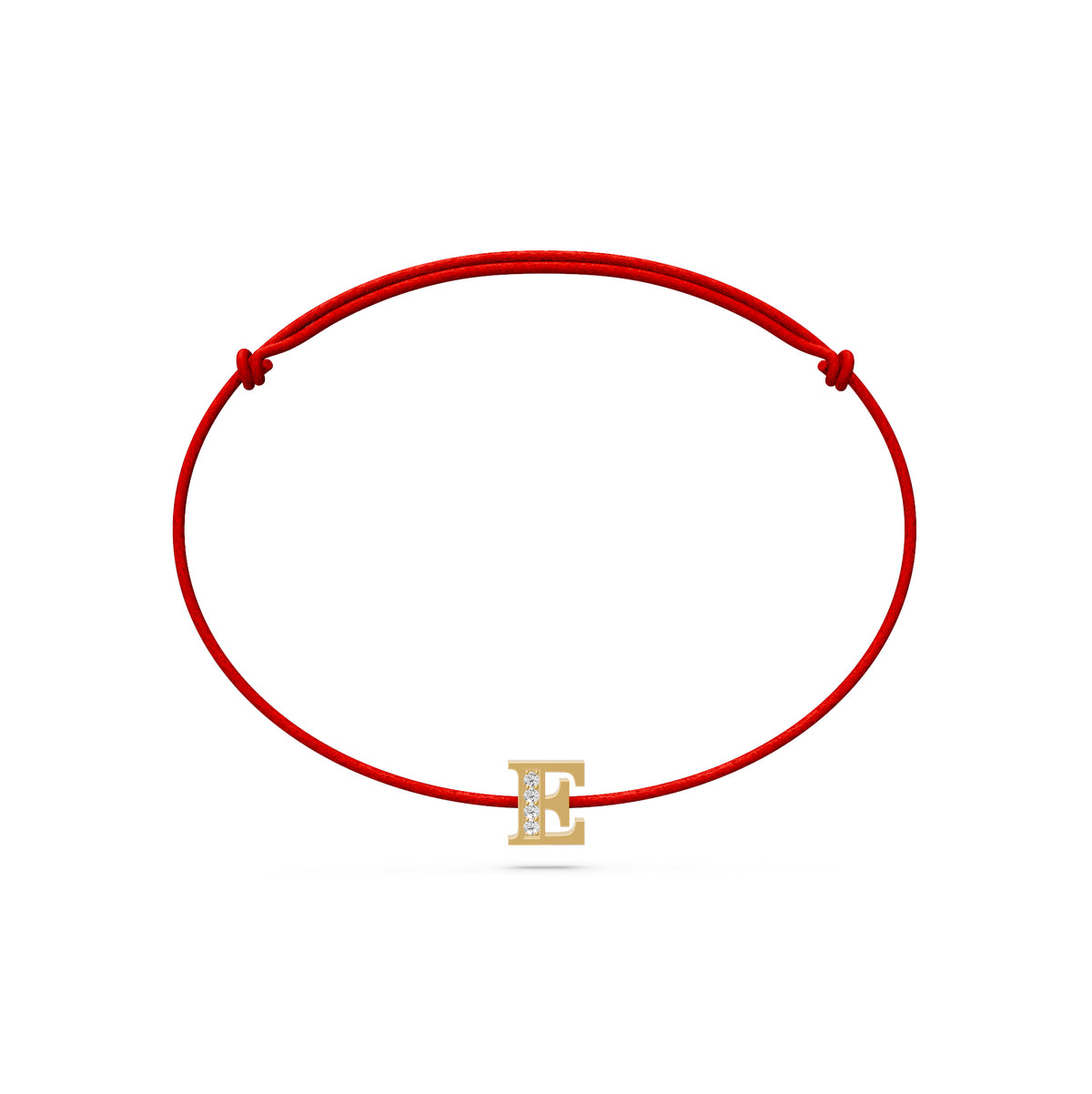 String bracelet with Diamond in Yellow Gold