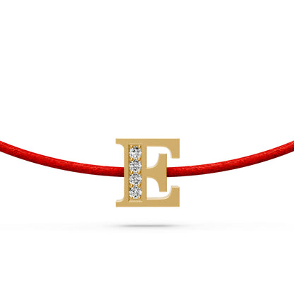 String bracelet with Diamond in Yellow Gold