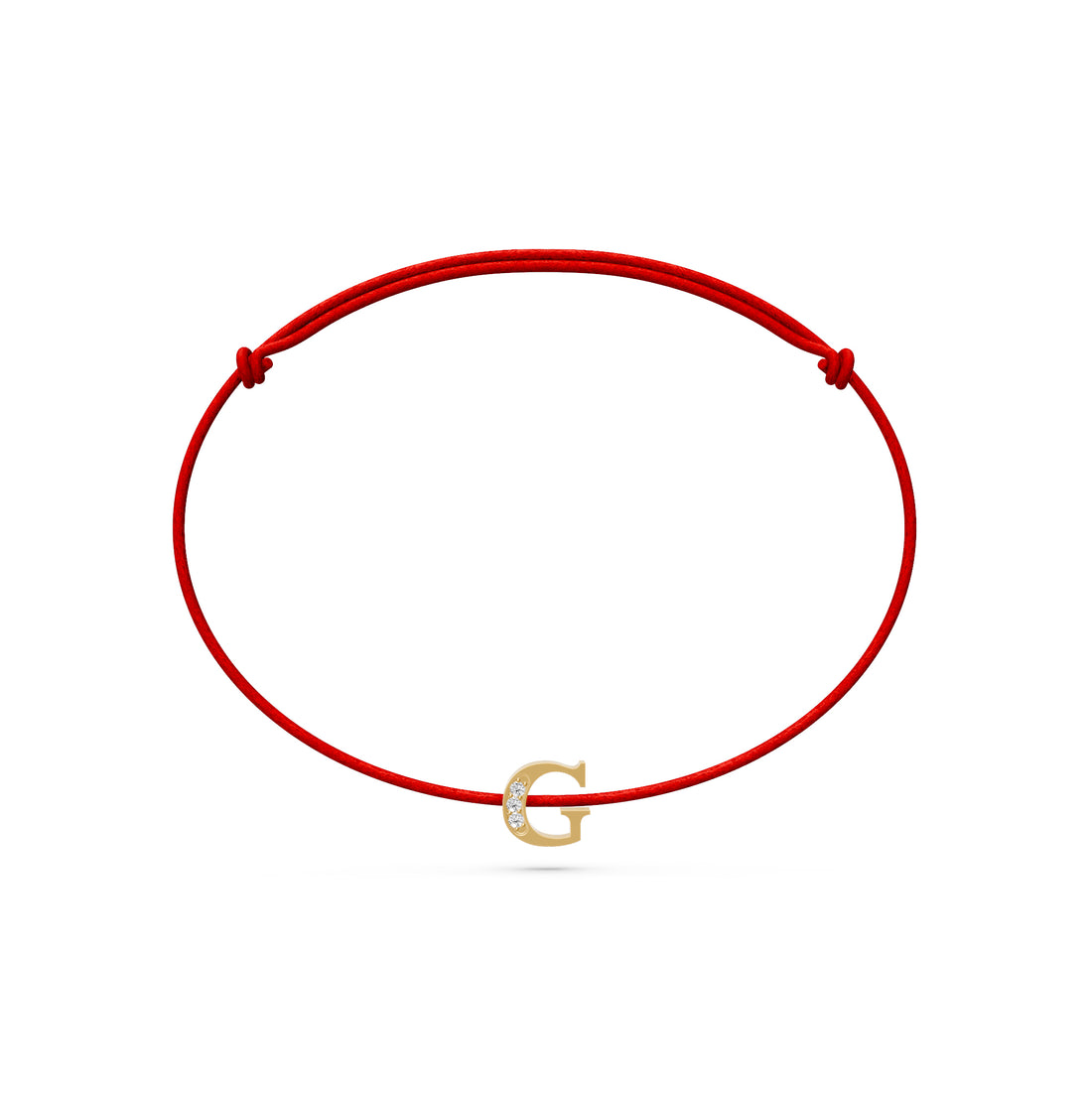 String bracelet with Diamond in Yellow Gold