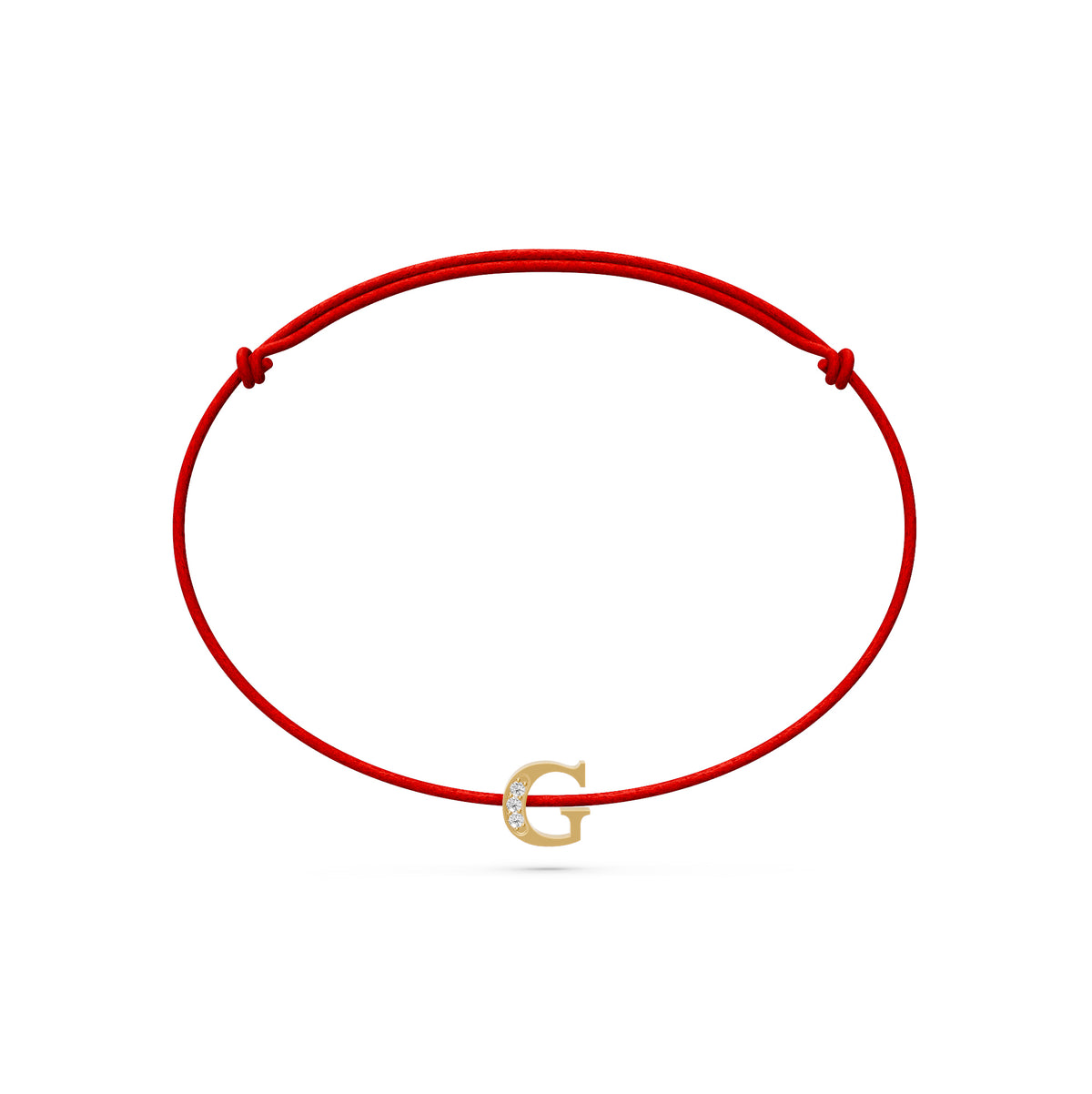 String bracelet with Diamond in Yellow Gold