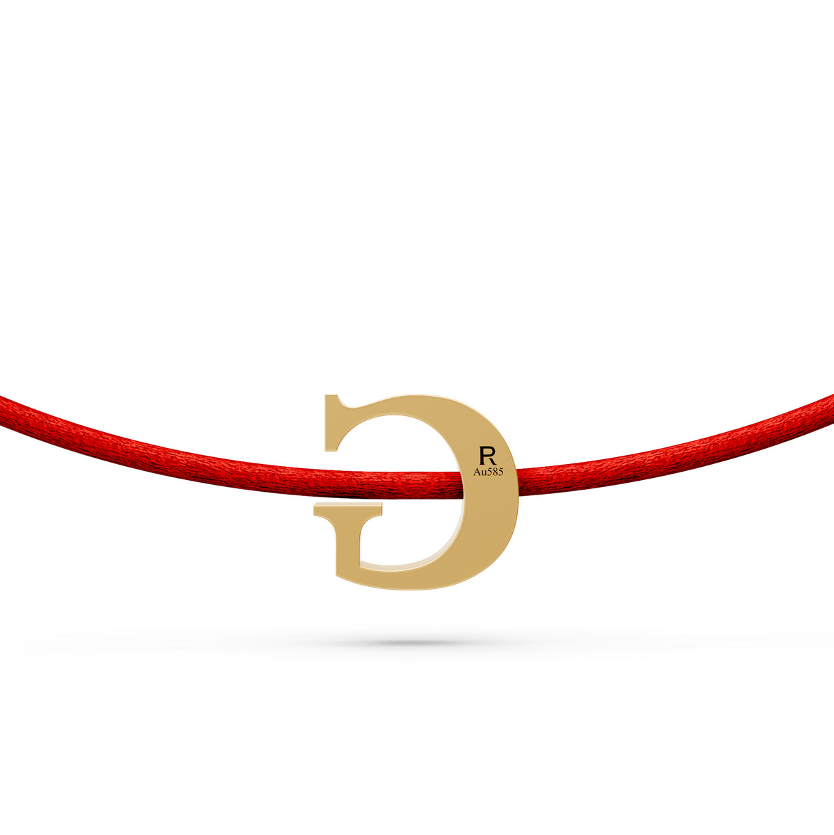 String bracelet with Diamond in Yellow Gold
