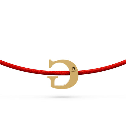 String bracelet with Diamond in Yellow Gold