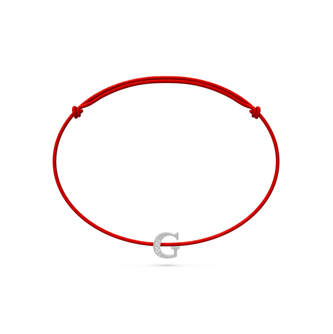String bracelet with Diamond in White Gold