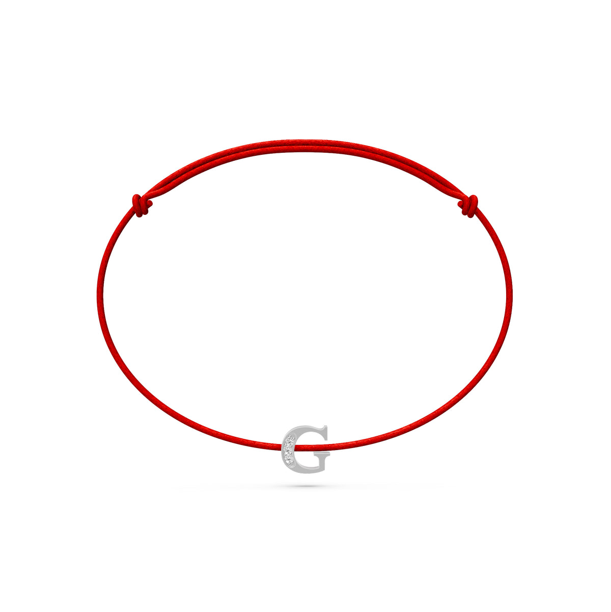 String bracelet with Diamond in White Gold