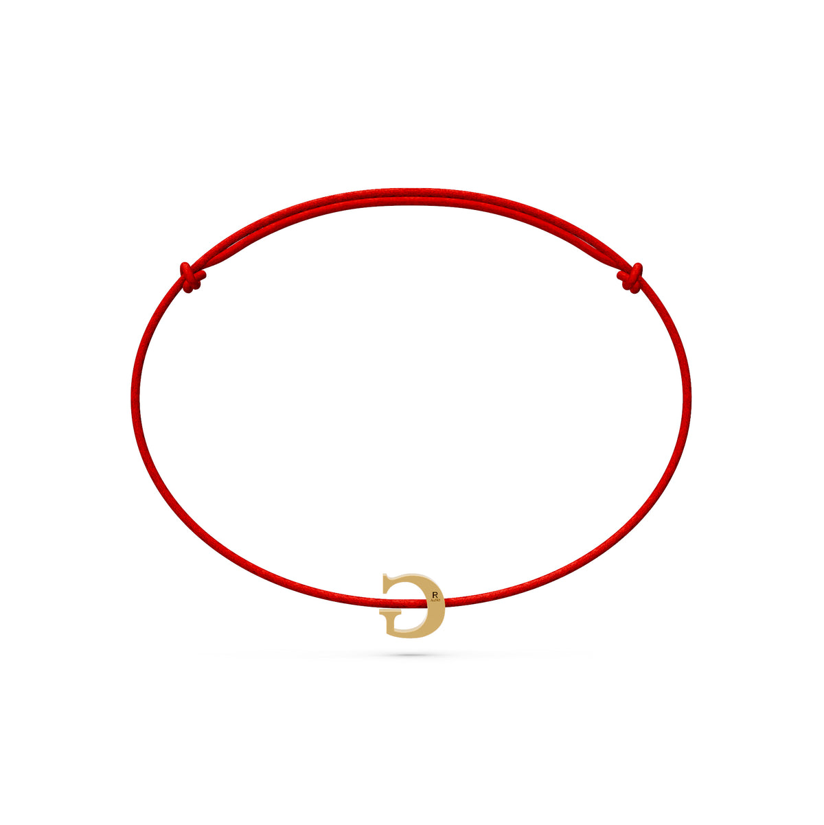 String bracelet with Diamond in Yellow Gold