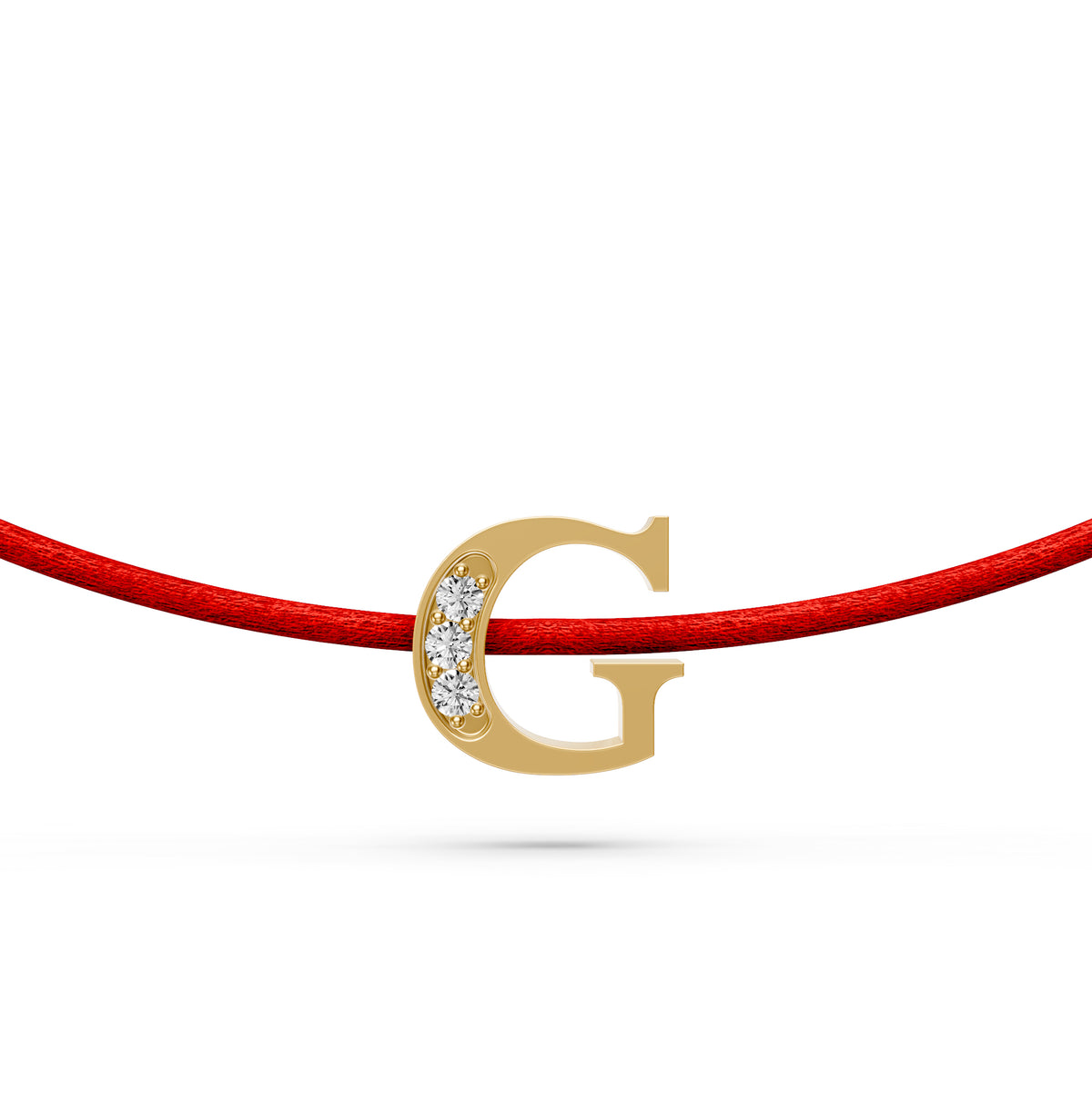 String bracelet with Diamond in Yellow Gold