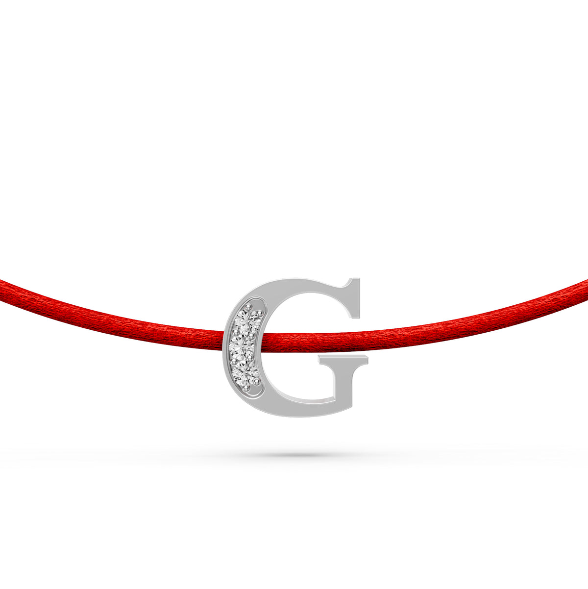 String bracelet with Diamond in White Gold