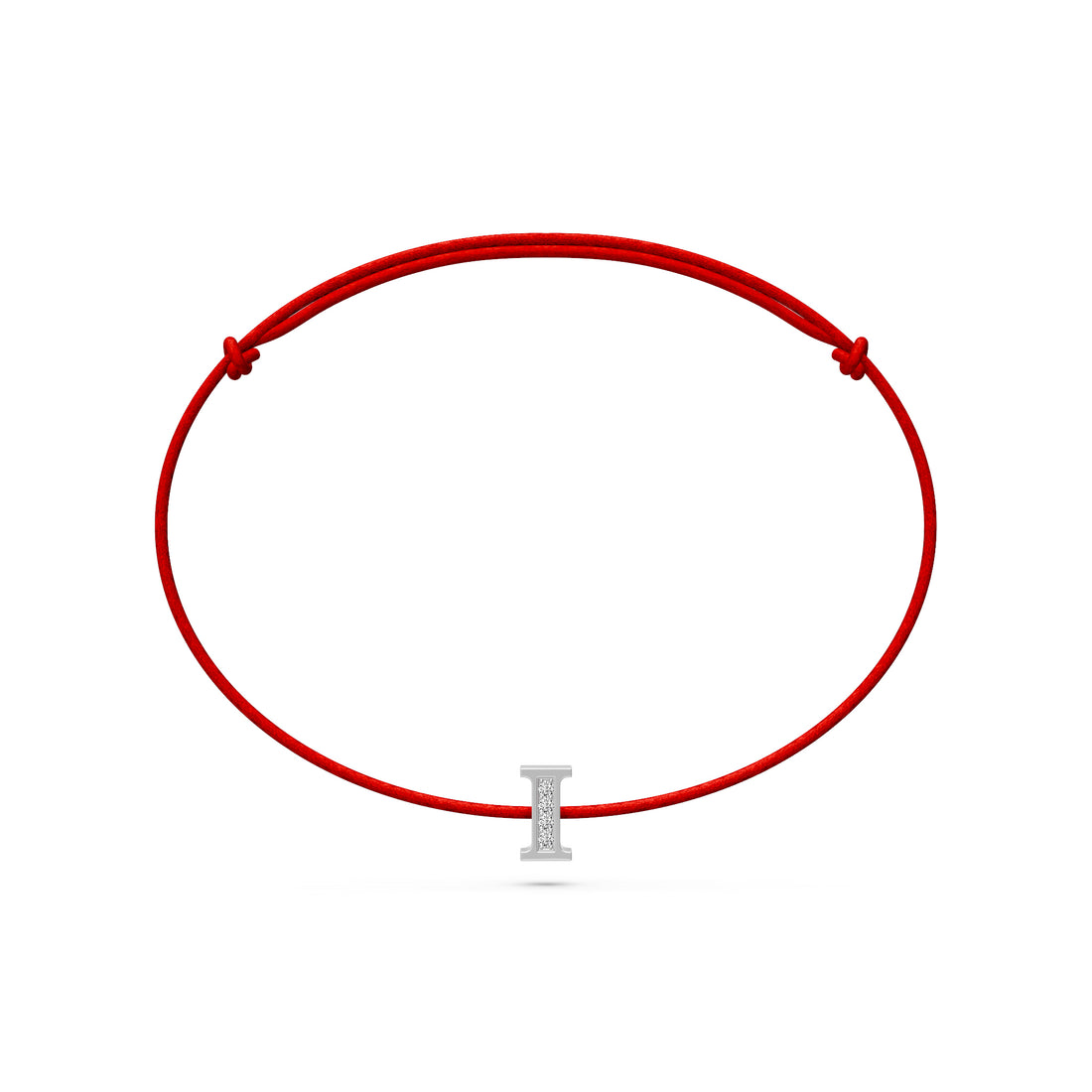 String bracelet with Diamond in White Gold