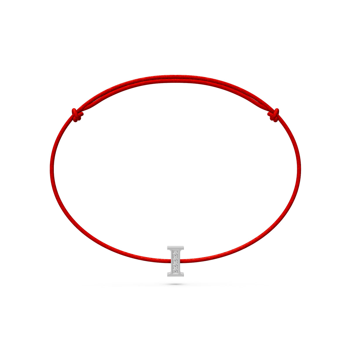 String bracelet with Diamond in White Gold