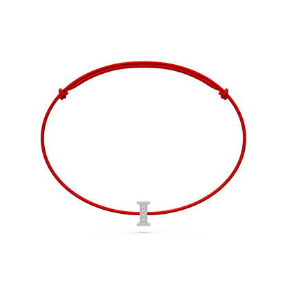 String bracelet with Diamond in White Gold