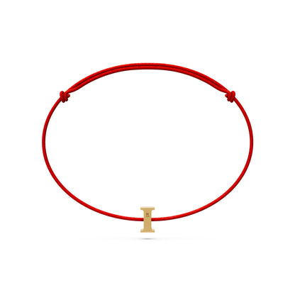 String bracelet with Diamond in Yellow Gold