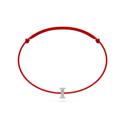 String bracelet with Diamond in White Gold