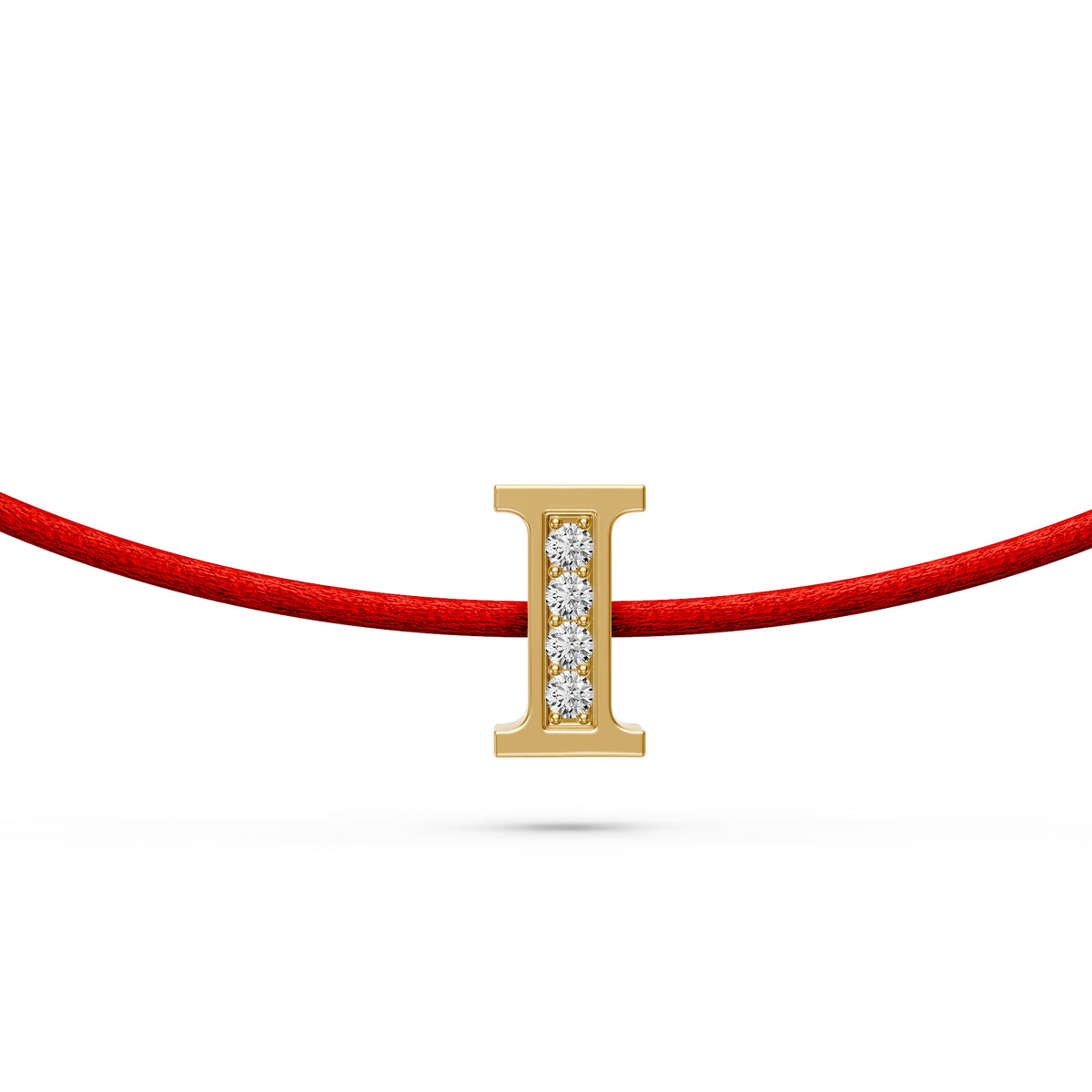 String bracelet with Diamond in Yellow Gold