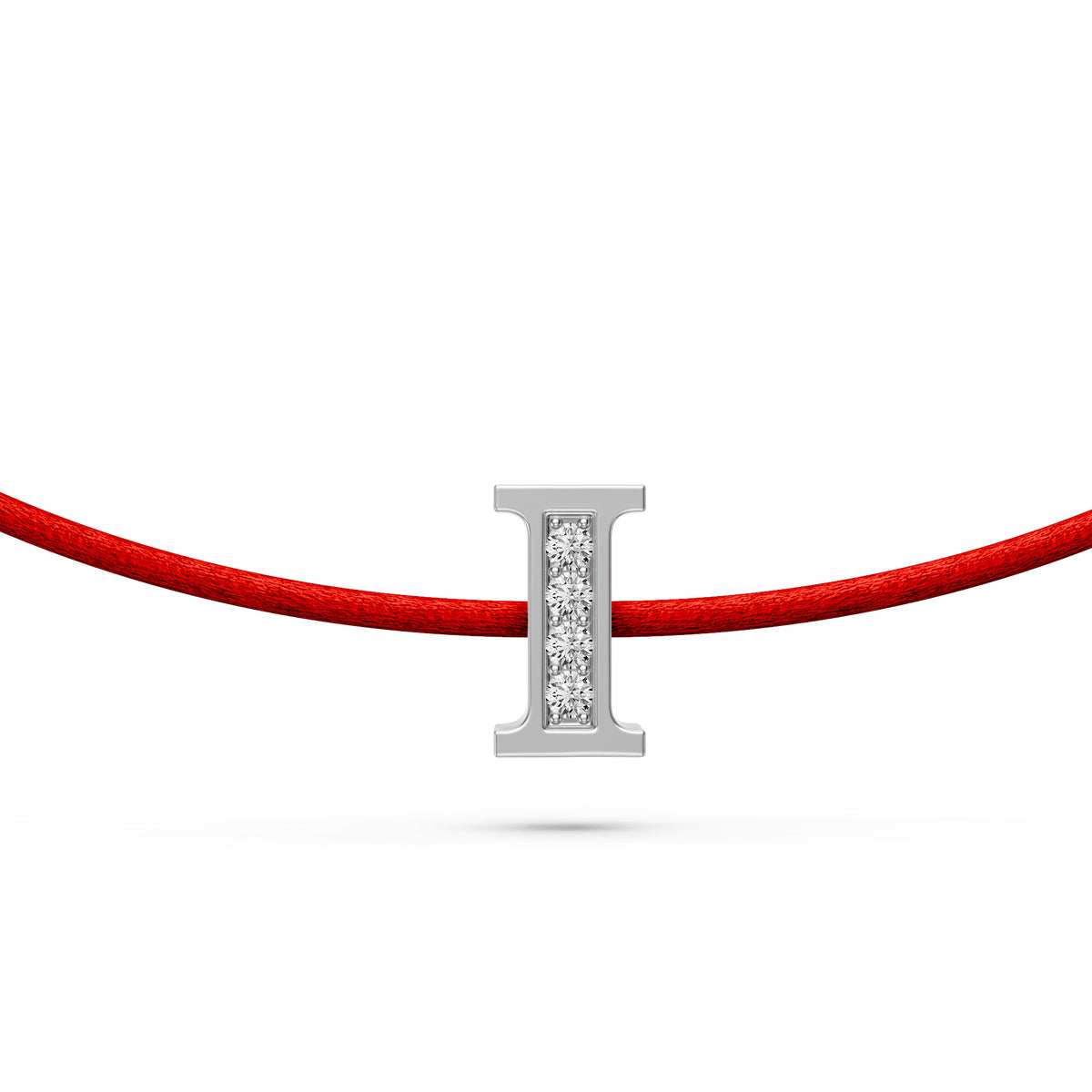 String bracelet with Diamond in White Gold
