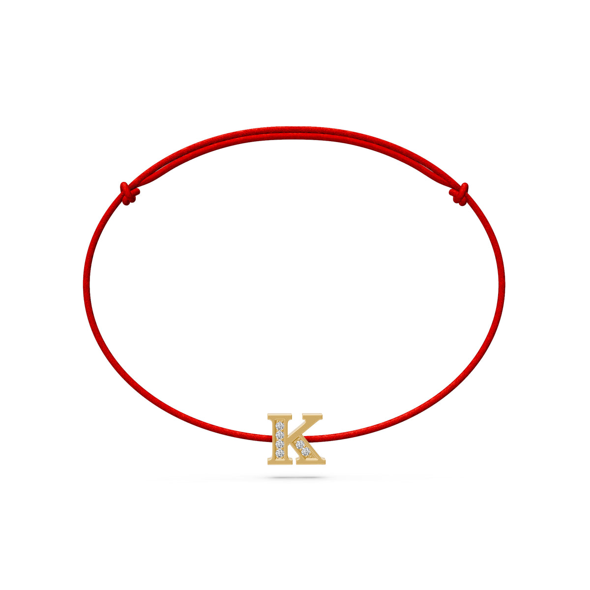 String bracelet with Diamond in Yellow Gold