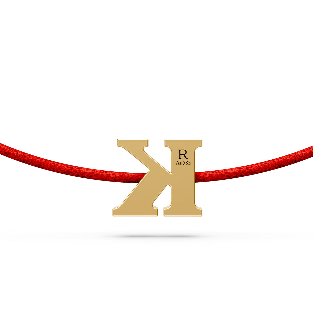 String bracelet with Diamond in Yellow Gold