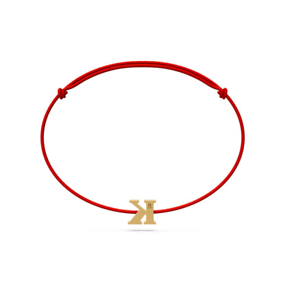 String bracelet with Diamond in Yellow Gold
