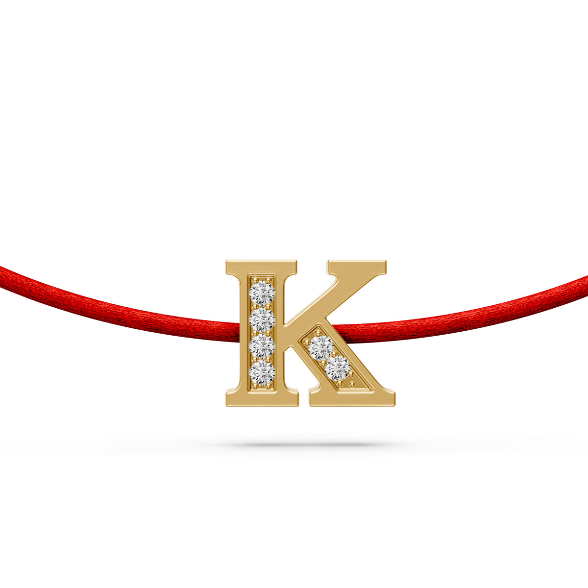 String bracelet with Diamond in Yellow Gold