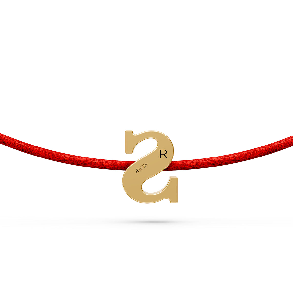 String bracelet with Diamond in Yellow Gold