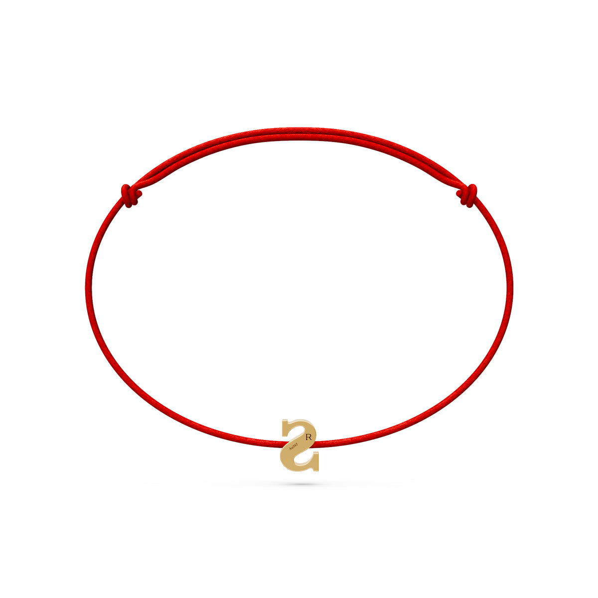 String bracelet with Diamond in Yellow Gold