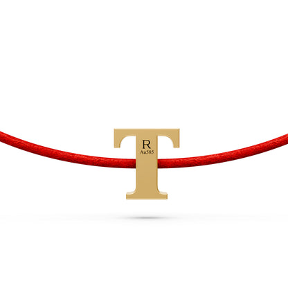 String bracelet with Diamond in Yellow Gold