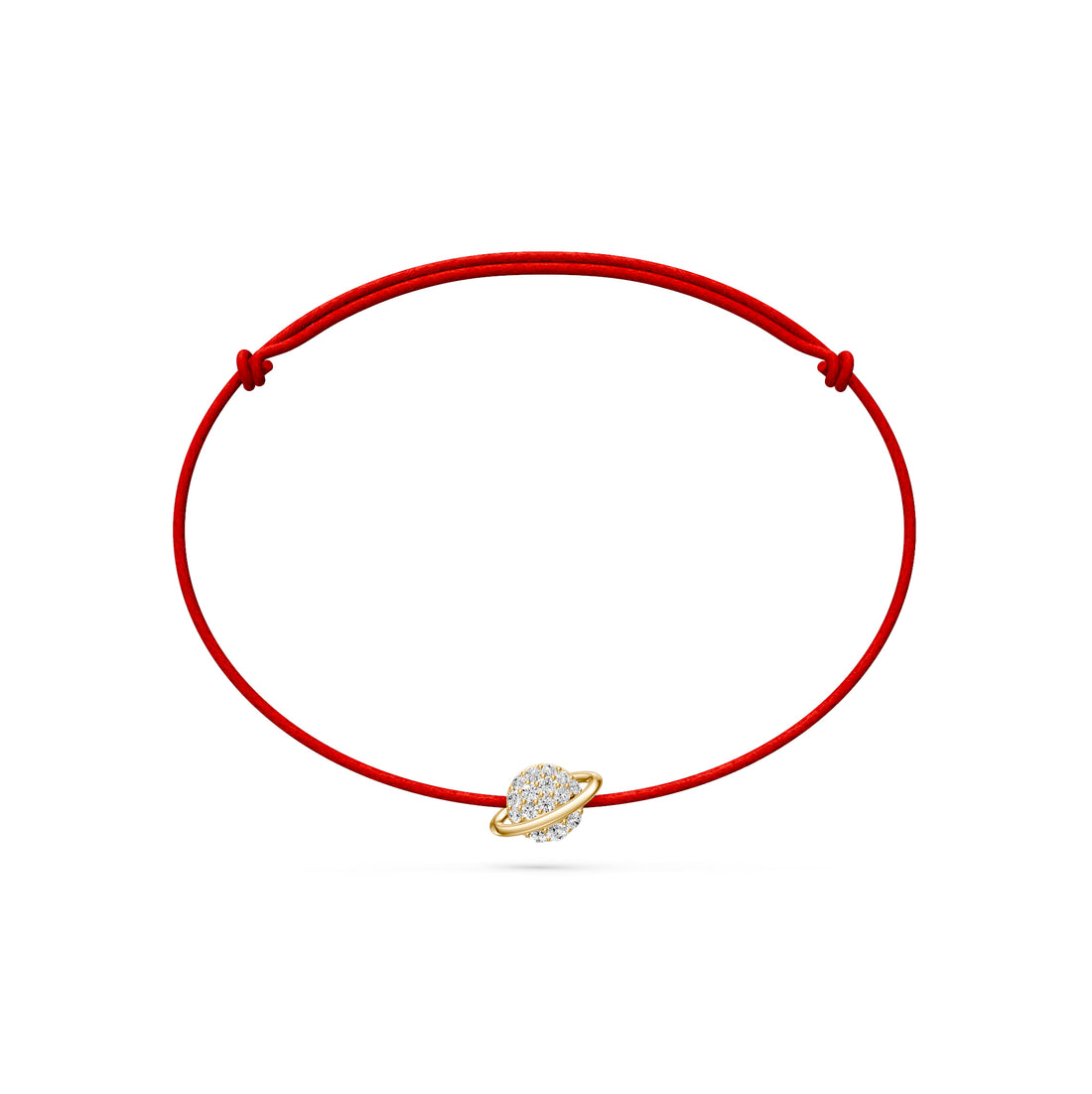String bracelet with Diamond in Yellow Gold