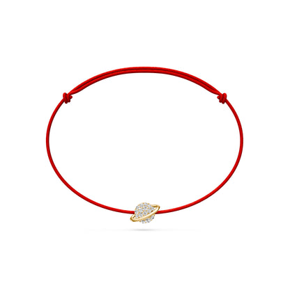 String bracelet with Diamond in Yellow Gold