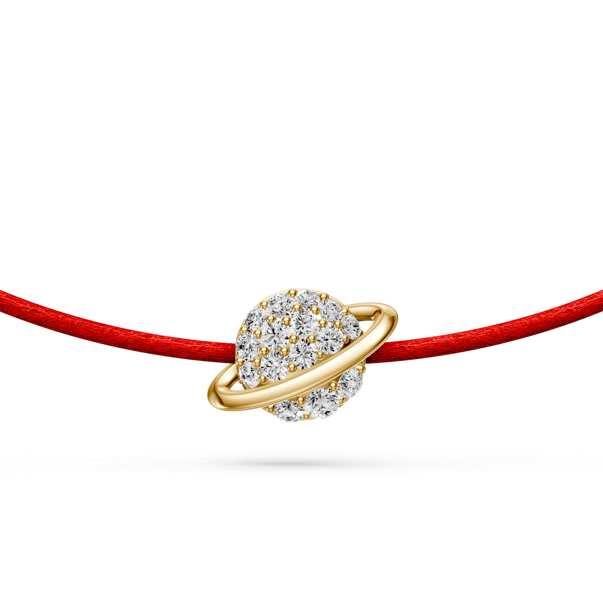 String bracelet with Diamond in Yellow Gold