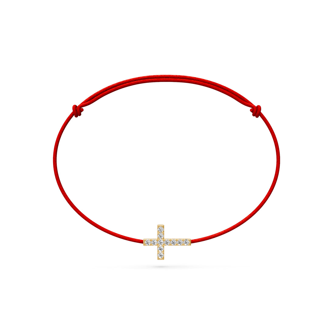 String bracelet with Diamond in Yellow Gold